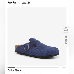 Birkenstock Boston Cord Clog in Navy